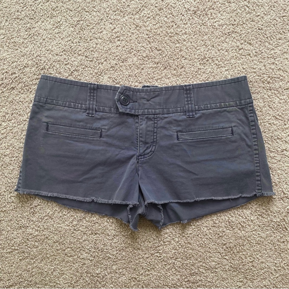 Vintage Y2K American Eagle Low Rise Blue Mini Shorts Womens Size 10 Summer